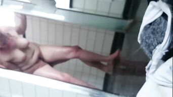 Hot sex in the shower with a mature slut