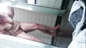 Hot sex in the shower with a mature slut