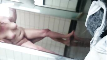 Hot sex in the shower with a mature slut