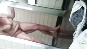 Hot sex in the shower with a mature slut