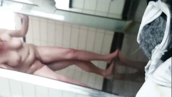 Hot sex in the shower with a mature slut