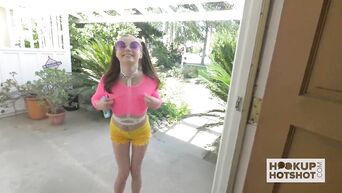 Acquaintance on the Internet ended for a young bitch tough fucking with a tattooed stranger