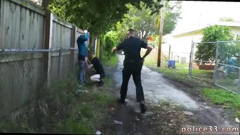 Two cops made the gay make them a blowjob at the police station