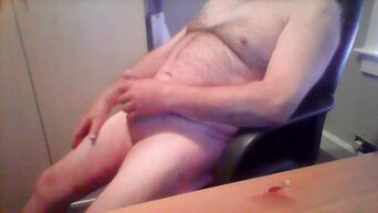 Effective masturbation of a man on camera