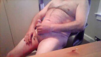 Effective masturbation of a man on camera