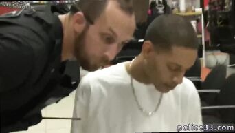 Arrested black guy sucks cock of a policeman