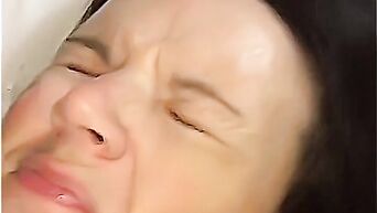 The guy took off on the camera, as he fucked at home a brunette with glasses