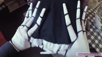 Sexy Halloween with a dick in the mouth