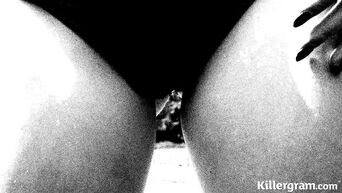 The guy fucks the hairy pussy Samantha Bentley in the park
