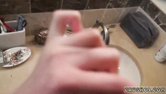 Redheaded daughter sucks daddy dick on camera