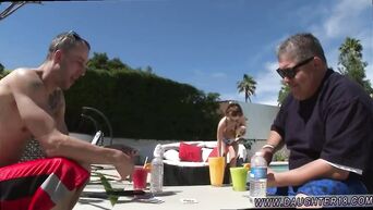 Debate in a beach house with teen