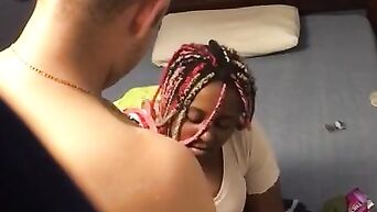 A fatty teen masturbates and fucks