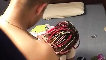 A fatty teen masturbates and fucks