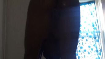 The dark-skinned milf sucks a big black cock before fucking