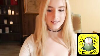 Young elastic tits of a seductive blonde