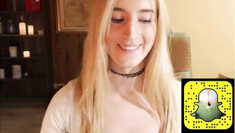 Young elastic tits of a seductive blonde