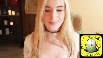 Young elastic tits of a seductive blonde