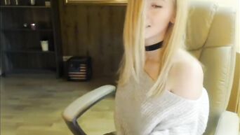 Take off your stockings, beautiful blonde