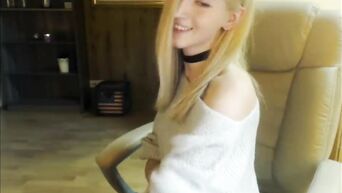 Take off your stockings, beautiful blonde
