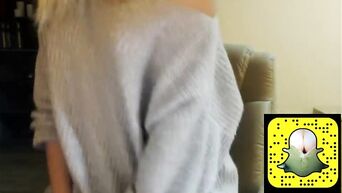 Masturbation from a chic blond close up