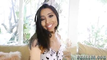 Erotic dances and blowjob on casting from a black girl