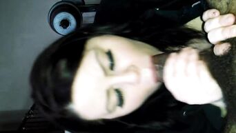 Thick milf sucks big black dick on amateur camera