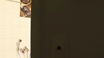The man caught a busty MILF in the bathroom for masturbation and fucked her
