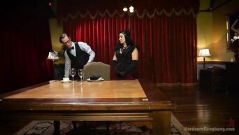 Glamorous gangbang in retro style