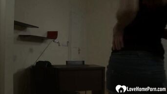 Girl in heels fucking in office