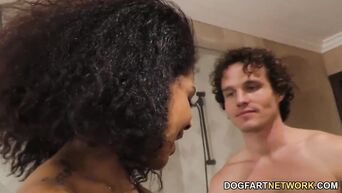 Black woman sucks penises from crowd of white men
