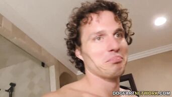 Black woman sucks penises from crowd of white men