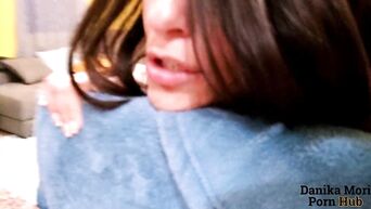 Latin bitch played with boyfriend's penis