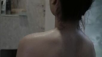 Chick with flat chest and hairy pussy Kasey Warner is having fun
