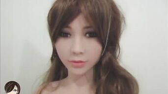 New silicone doll from sex shop in action