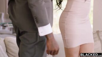 Tattooed black man fucks Skyla Novea