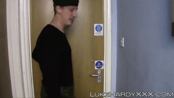 British porn casting in military style
