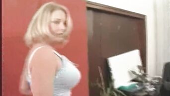 Solo masturbation of busty MILF (behind the scenes)