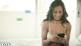 Busty brunette Amia Miley fucks like cheap prostitute