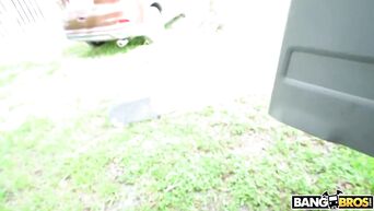 Random sex in minivan for Bailey Brooke