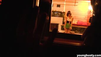 Young European bitch seduced adult men