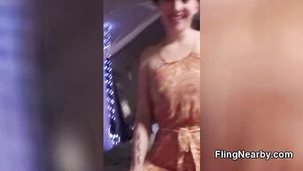 Drunk student with big breasts wants to suck my cock