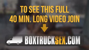 Public sex with blonde in glass truck