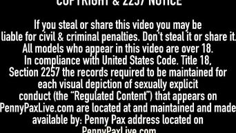 Horny secretary Penny Pax satisfied herself