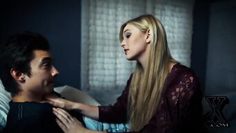 Elegant blonde begs for hot fuck