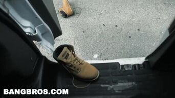 Hard sex travel in bus for Bella Bellz