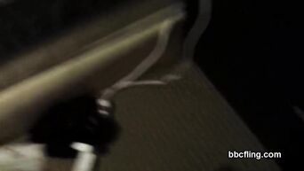 Big black dick uses white small tits whore