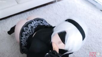 Cosplay solo masturbation