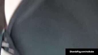 Chained and fucked by dildo Shanda Fay