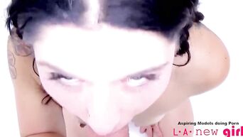 Rural silly girl came to porn casting