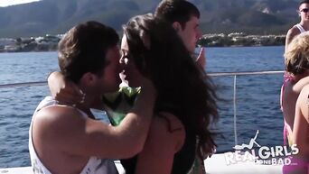 Drunk party on big boat